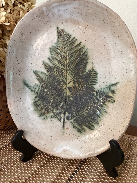 Other - Vintage 90’s Studio Pottery Fern Platter